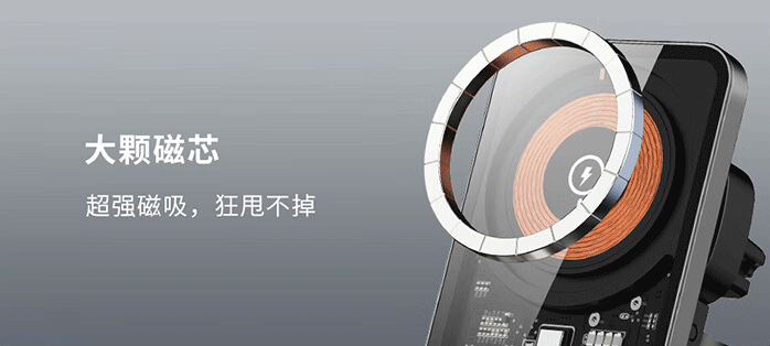 支架！固定稳固方便放取自由旋转15W快充不朽情缘mg网址「磁吸+无线充」车载手机(图10)