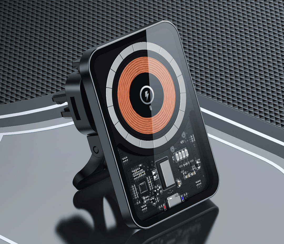 支架！固定稳固方便放取自由旋转15W快充不朽情缘mg网址「磁吸+无线充」车载手机(图12)